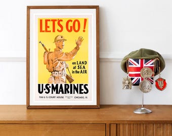 Reprint of a WWII USMC Recruitment Poster