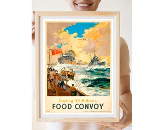 Reprint of the Vintage WWII Food Convoy Poster