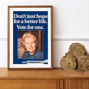 Reprint of a British Political Election/Rally Poster - Margaret Thatcher