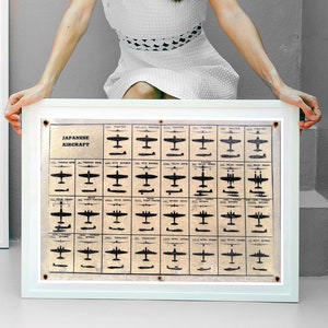 Reprint of a WWII Vintage Japanese Airplane Identification Chart - ORIGINAL CONDITION