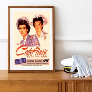 Reprint of a WW2 US Nursing Recruiting Poster