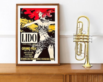 Reprint of the Vintage Music Venue at the Lido Paris Poster