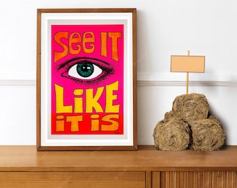 1970s Political Protest Poster Reprint – "See It Like It Is"