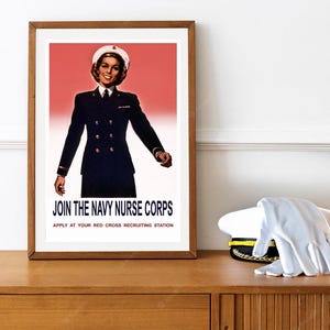 Reprint of a WW2 Vintage U.S. Navy Nurse Corps Recruiting Poster