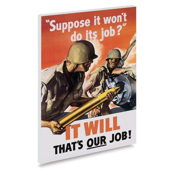 第二次世界大戦時のアメリカ陸軍募集ポスター（砲兵隊）の復刻版