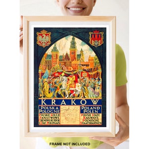 Reprint of the Vintage Travel Poster to Krakow, Poland