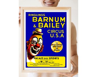 AFFICHES RINGLING BROS. ET BARNUM & BAILEY CIRCUS 102e édition 1972 EUR