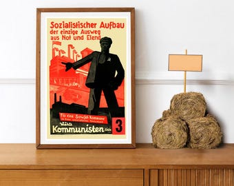 Reprint of an East German Poster relating to Socialism
