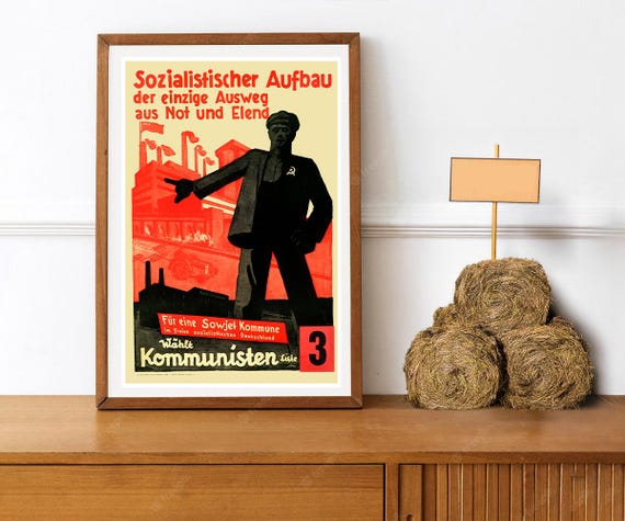 社会主義に関する東ドイツのポスターの復刻版 - Etsy 日本
