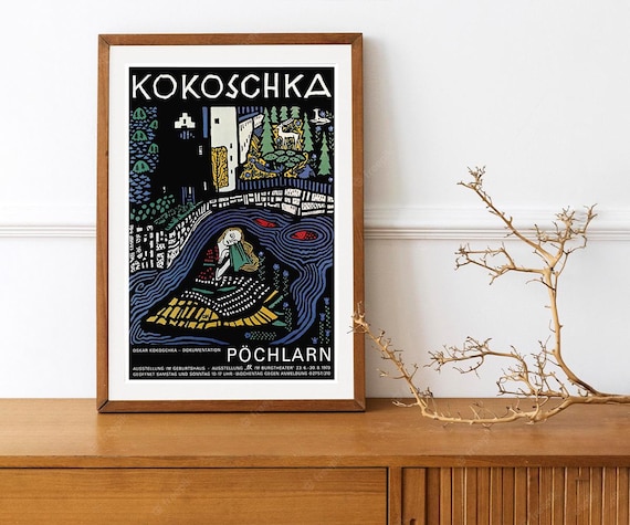 Reprint of a 1973 Vintage French Exhibition Poster for Works by