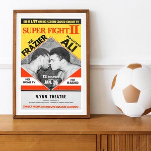 Reprint of a Ali Vs Frazer Boxing Match promo Poster