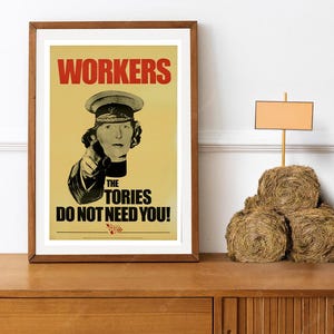 Reimpresión de un cartel de una elección política/manifestación - Anti-Thatcher