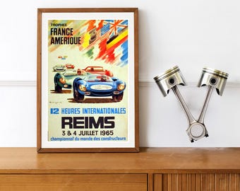 AFFICHE ORIGINALE essai 24 heures du mans 1972, Poster test 24h00 du