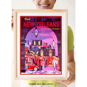 Reprint of a Vintage Travel Poster to New Orleans