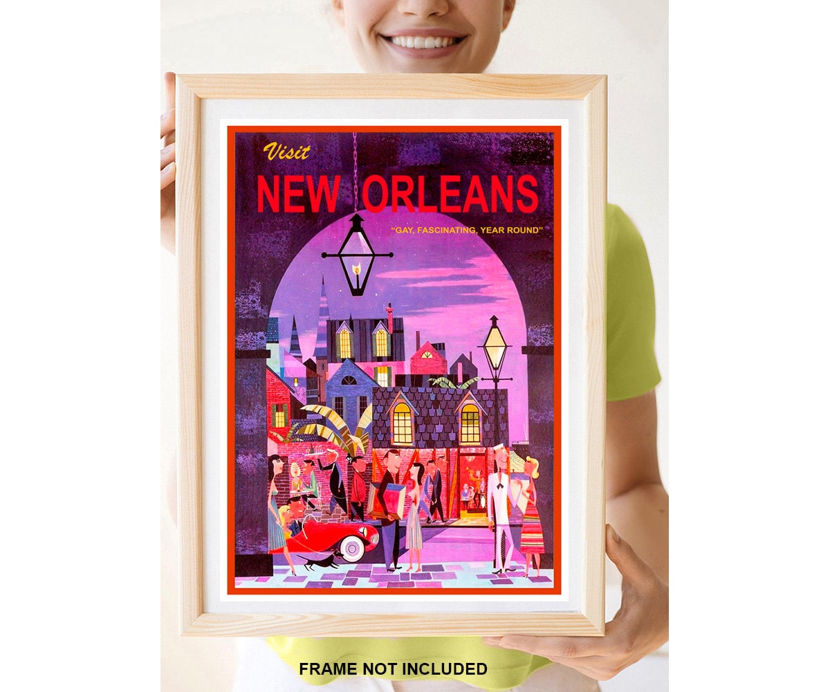 Reprint of a Vintage Travel Poster to New Orleans - Etsy
