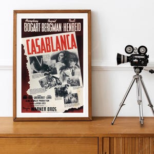 Reprint of the Vintage Euro version Movie Poster for Casablanca