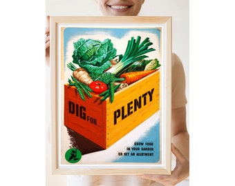 Reprint of the WW2 Propaganda Poster "Dig For Plenty"