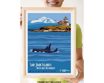 Reprint of the Vintage Travel Poster to San Juan Islands