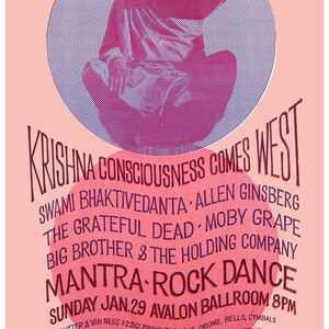 Reprint of the Vintage Music Venue Poster for Th 1967 Mantra Rock Dance ...