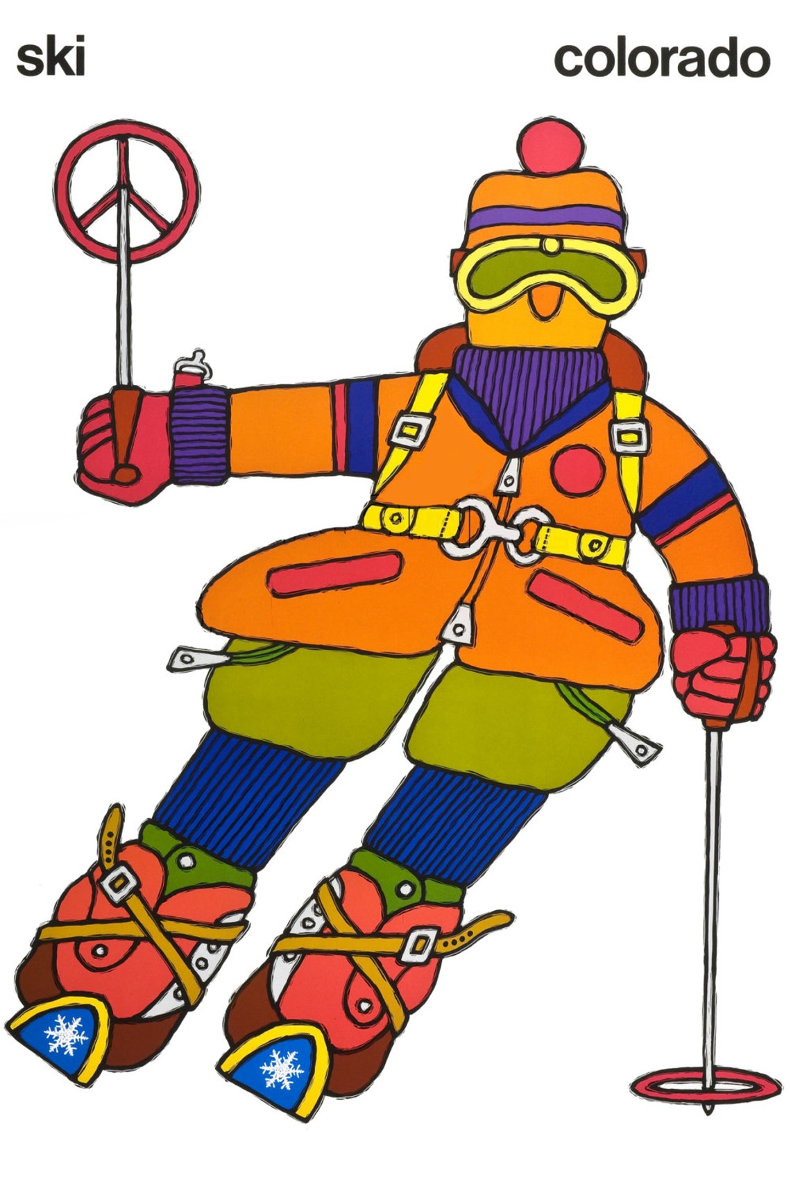 Reprint of a Vintage Travel Poster Ski Colorado - Etsy