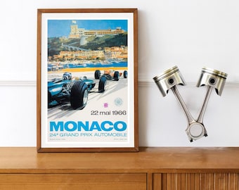 Reprint of a Vintage 1937 Monaco Grand Prix Motor Racing Poster - Etsy