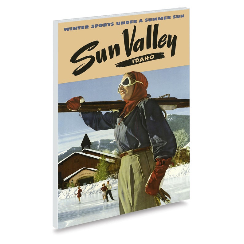 Reprint of a Vintage Travel Poster to Sun valley idaho image 2