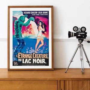 Reprint of the Vintage 1954 (French version) Movie Poster - Creature from the Black Lagoon