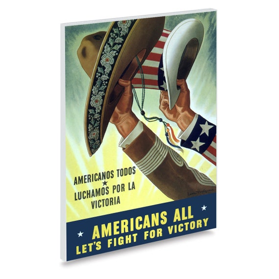 Reprint of a WWII US/Mexican Propaganda Poster Let's Fight for