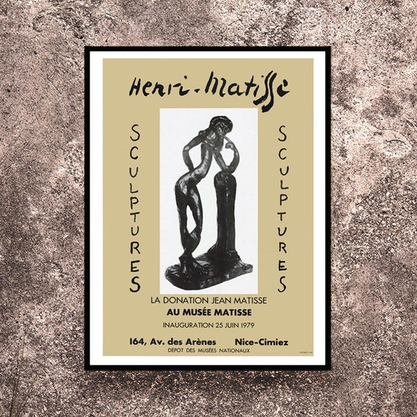 Reprint of a 1979 Vintage exhibition Poster for works by Matisse