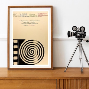 Reprint of a Vintage 1967 Film Festival In Poland Poster
