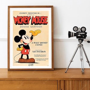 Reimpresión del póster de la película vintage de los años 30: Mickey Mouse