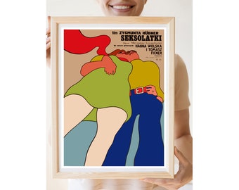 Reprint of the Vintage 1972 Polish Movie Poster - Seksolatki