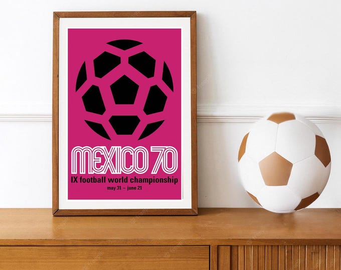 Reprint of the 1970 World Cup Football in Mexico