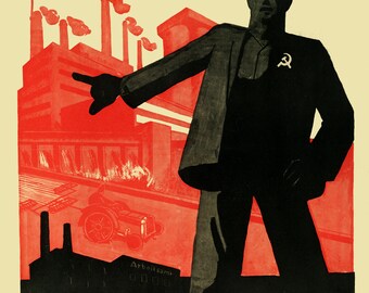 Reprint of an East German Poster relating to Socialism - Etsy 日本