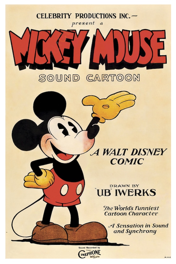 Reprint of the Vintage 1930s Movie Poster - Mickey Mouse Cartoon