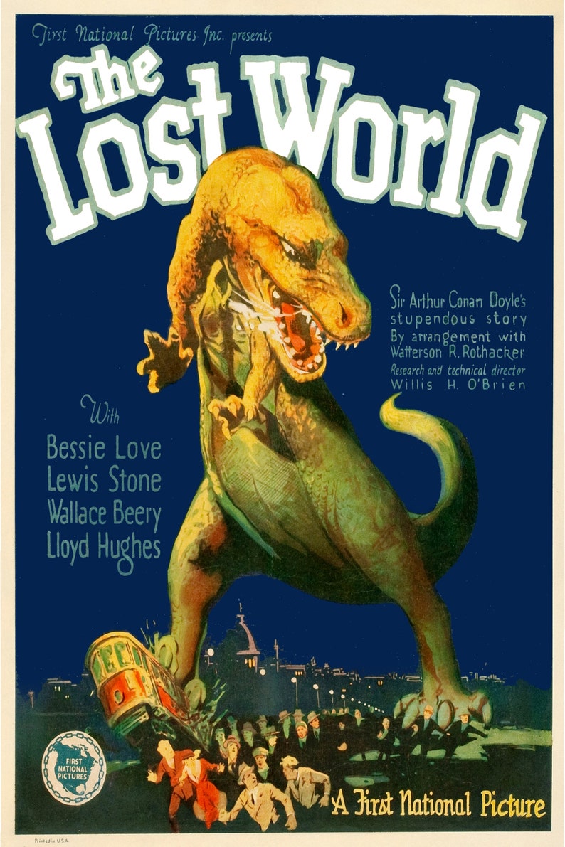 Reprint of the Vintage 1925 Monster Movie Poster The Lost Etsy