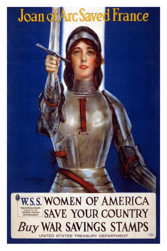 映画「ジャンヌ・ダルク」フランス版メトロサイズ大判ポスター