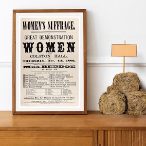 Reprint of a Vintage Political Poster for Womens Suffrage - **original quality**
