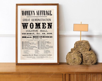 Reprint of a Vintage Political Poster for Womens Suffrage - **original quality**