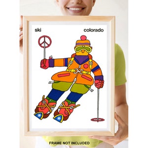 Reprint of a Vintage Travel Poster - Ski Colorado