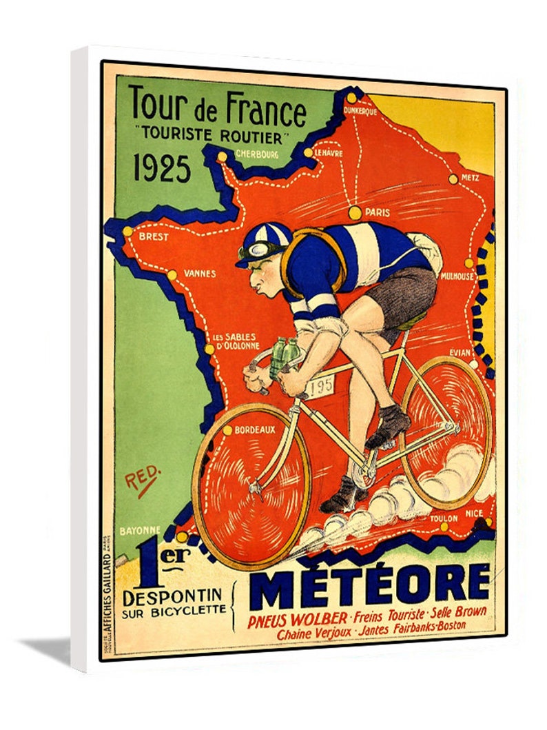 Reprint of a Vintage 1925 Tour De France Bicycle Race Etsy