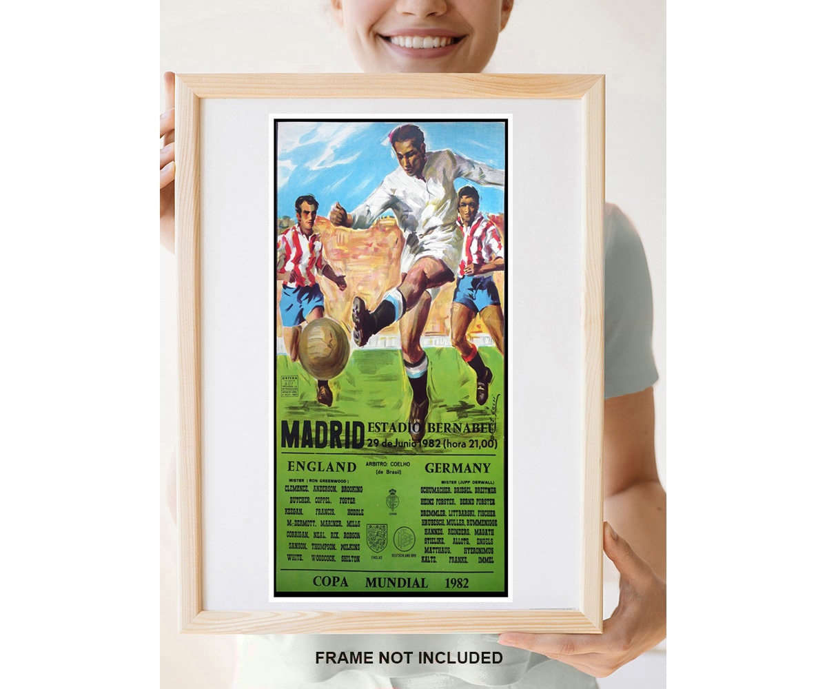 Reprint of a Vintage Soccer Game madrid Poster - Etsy