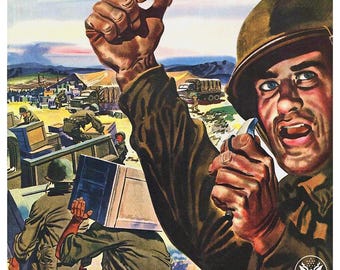 Reprint of a WWII US Army Recruitment Poster - Supply Corp - Etsy 日本