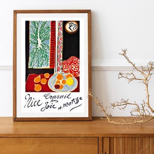 Reprint of a 1947 Vintage French exhibition Poster for works by Matisse