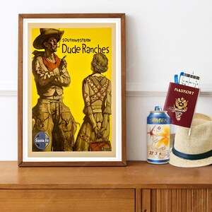 Reprint of the Vintage Dude Ranch Travel Poster