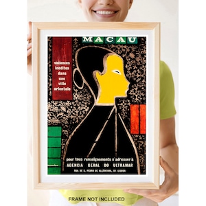 Reprint of the Vintage Travel Poster to Macau
