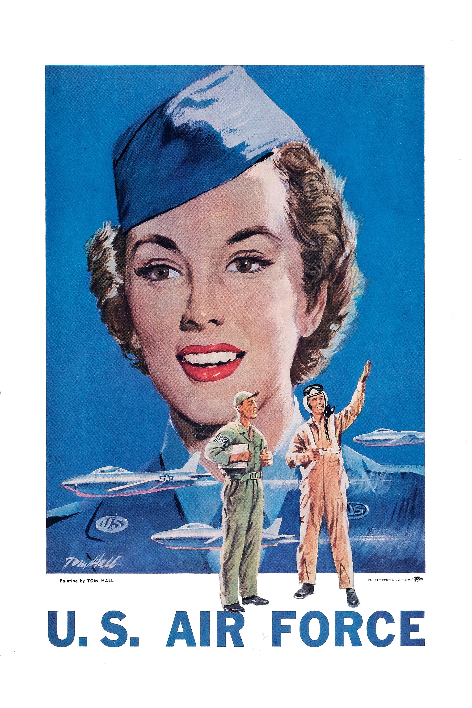 Reprint of a Vintage US Air Force Female Recruiting Poster - Etsy
