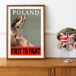 Reprint of a WW2 RAF Polish Sqn Propaganda Poster