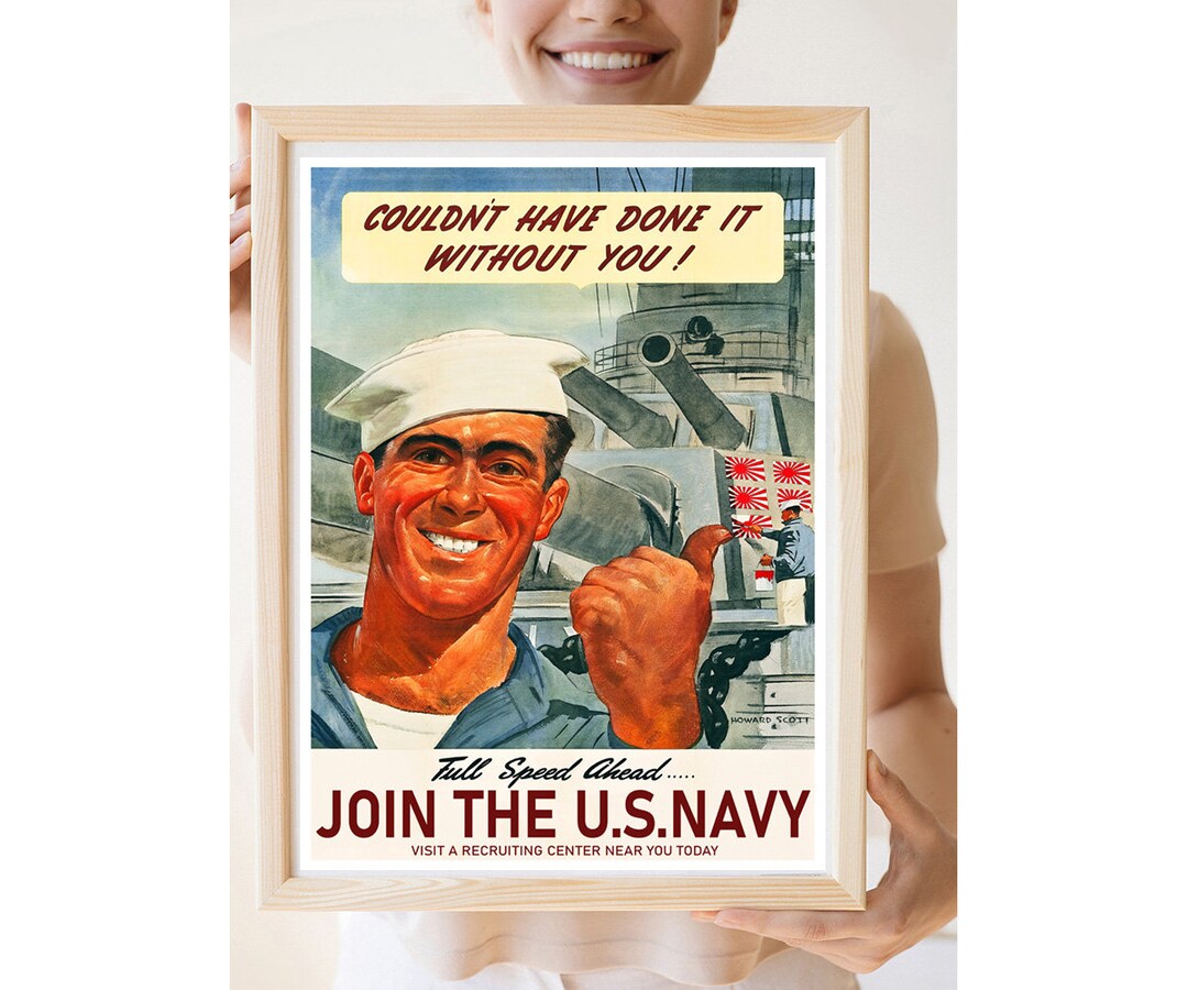 第二次世界大戦のアメリカ海軍募集ポスターの復刻版 - Etsy 日本 