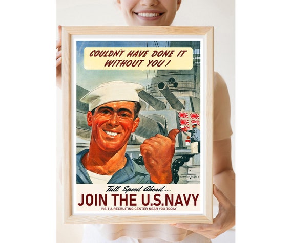 第二次世界大戦のアメリカ海軍募集ポスターの復刻版 - Etsy 日本